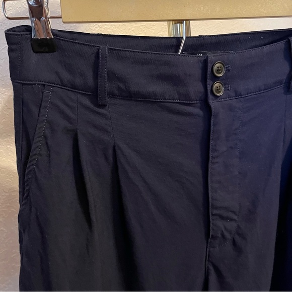 MADEWELL ~ Drapey Pleated Wide Leg Pants in Deep Navy Size 8 Viscose Polyamide - Picture 10 of 13